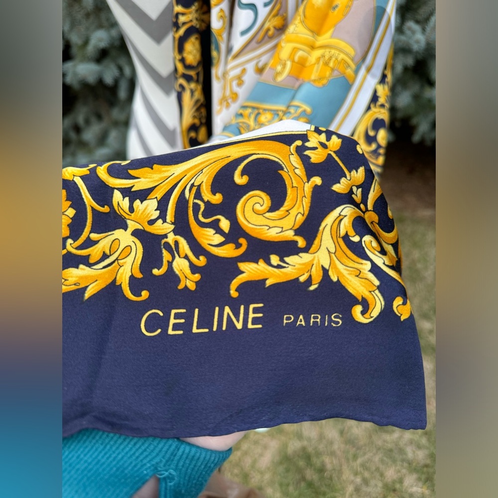 Celine train silk scarf - Picture 5 of 12